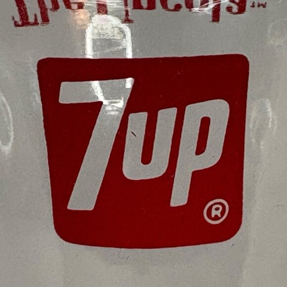 VTG SET OF (2) 7 UP Glass Tumbler THE UNCOLA Upside Down 5" Clear Drinking Cup - Picture 11 of 16